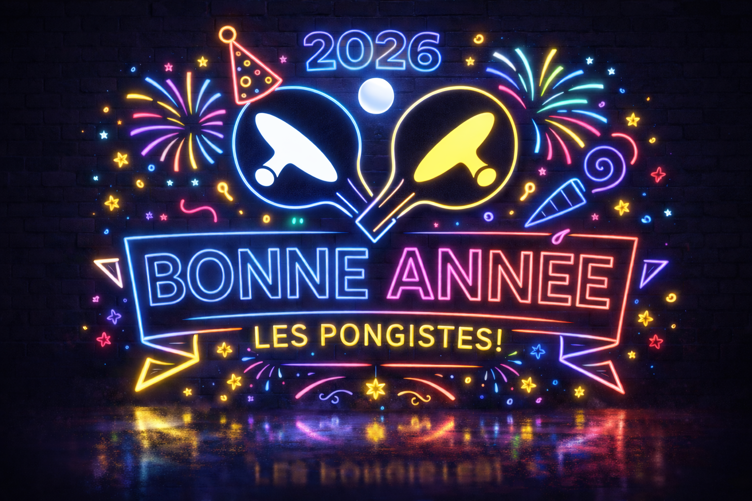 🎆 Bonne année 2026, pongistes Caussinards ! 🏓✨