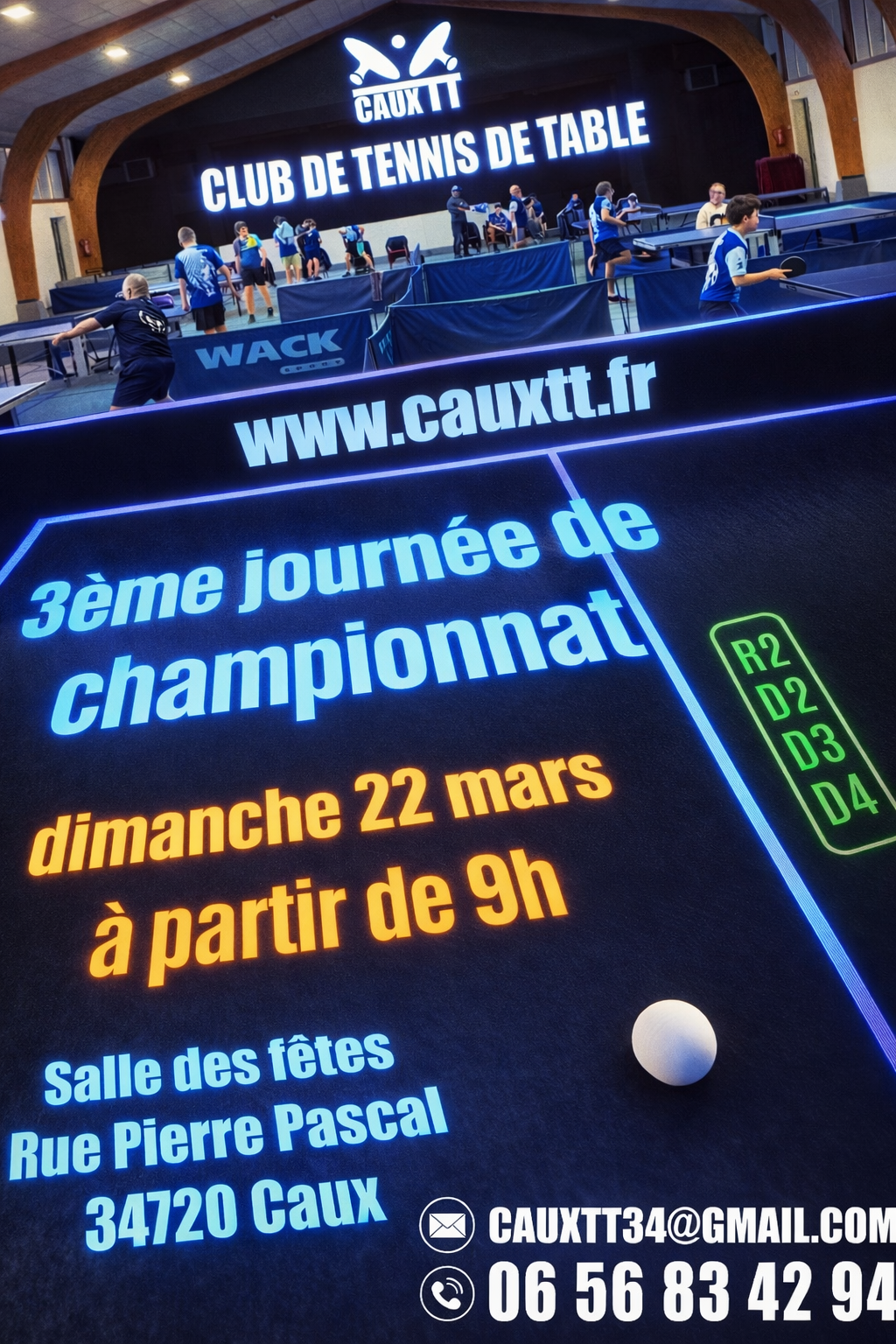🏓 J3 à Caux TT : une journée pleine, nerveuse, vivante