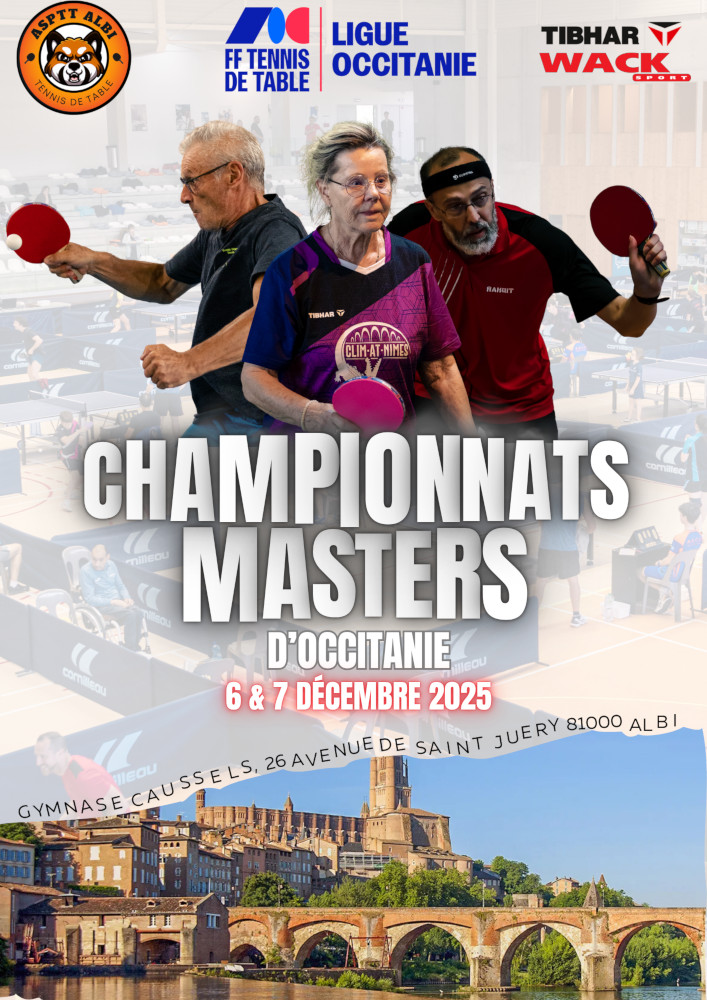 Championnats Masters d’Occitanie 2025 à Albi – À vos raquettes !