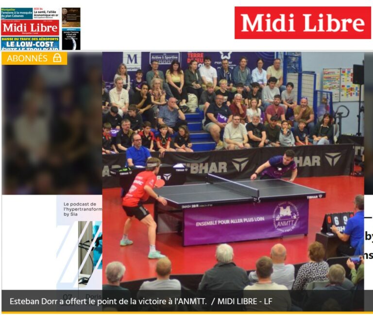 🏓 Les jeunes du CauxTT en immersion au haut niveau à Montpellier !
