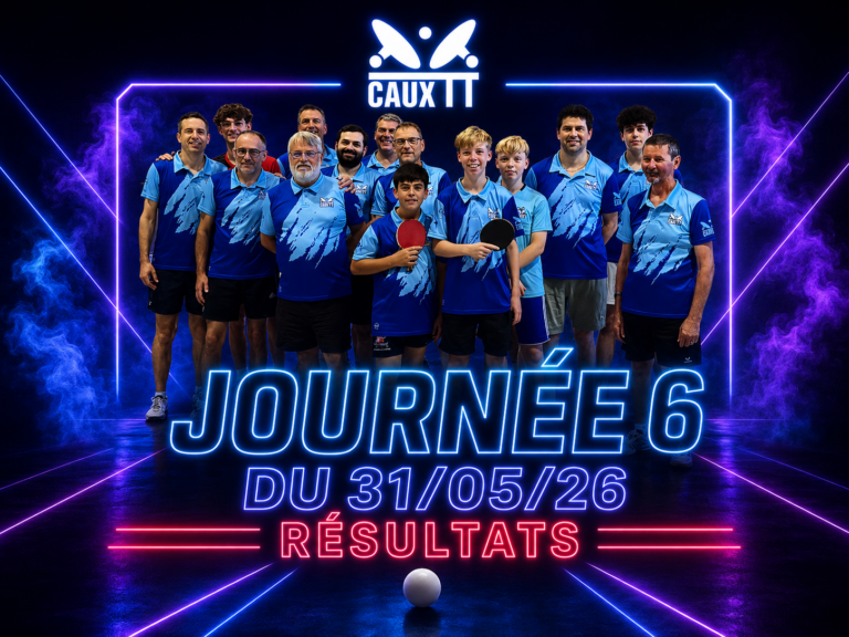 Dimanche 31 mai : Caux TT, la clim, les lives et les nerfs en option 🏓🔥❄️
